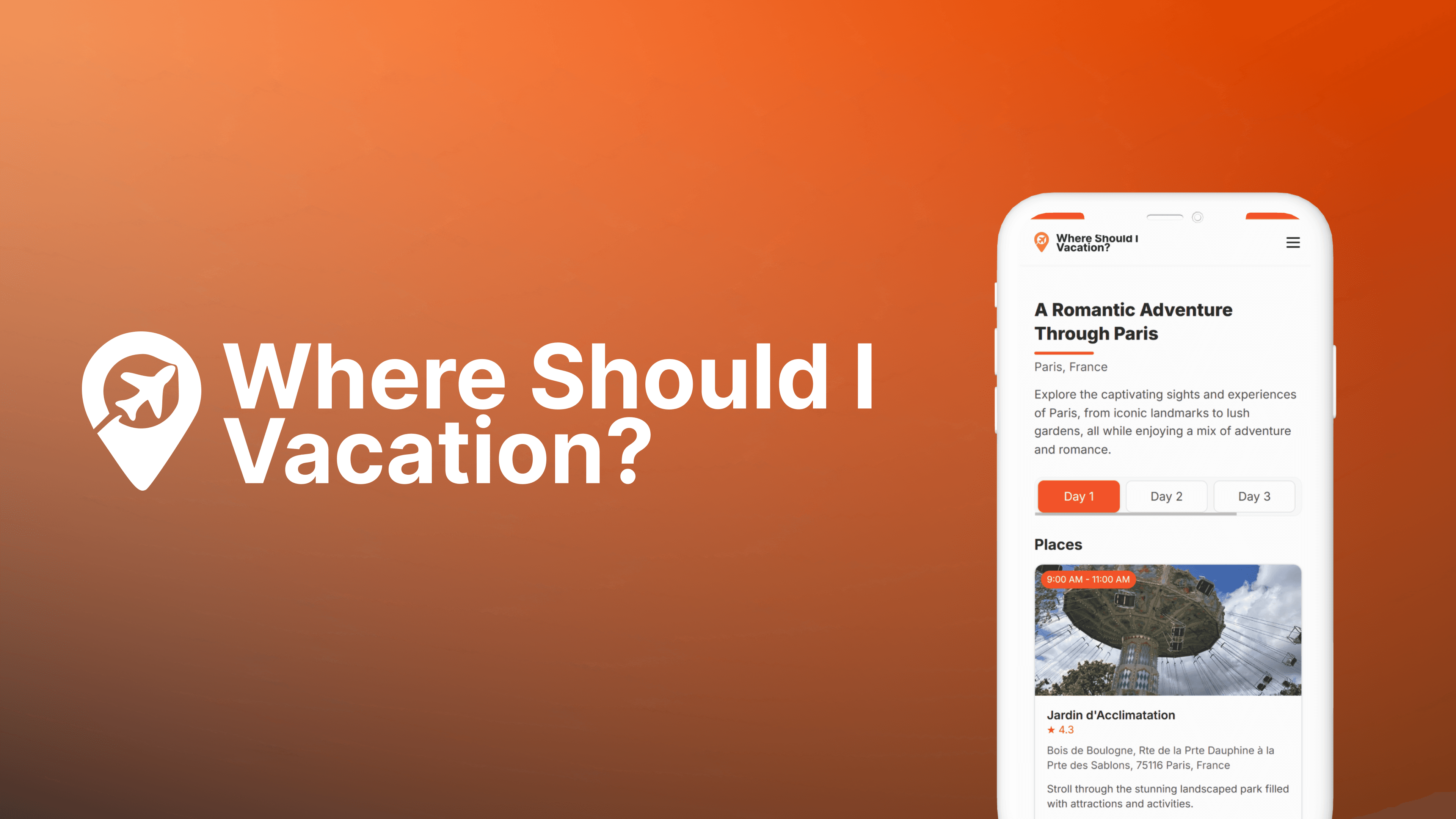 Where Should I Vacation